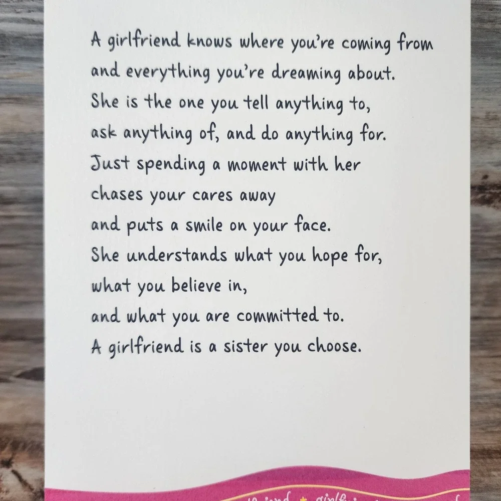 Blue Mountain Arts Girlfriend Greeting Card A Girlfriend Is a Sister You Choose
